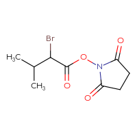 Chemical structure of 2,5-dioxopyrrolidin-1-yl 2-bromo-3-methylbutanoate - CSSB17484214002