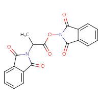 Chemical structure of 1,3-dioxo-2,3-dihydro-1H-isoindol-2-yl 2-(1,3-dioxo-2,3-dihydro-1H-isoindol-2-yl)propanoate - CSSB00116225201