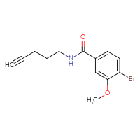 Chemical structure of 4-bromo-3-methoxy-N-(pent-4-yn-1-yl)benzamide - CSSB01999414167