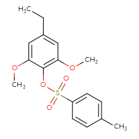 Chemical structure of 4-ethyl-2,6-dimethoxyphenyl 4-methylbenzene-1-sulfonate - CSSB15705684520