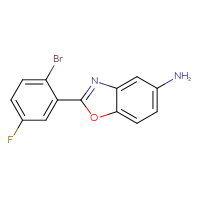 Chemical structure of 2-(2-bromo-5-fluorophenyl)-1,3-benzoxazol-5-amine - CSSB00000643472