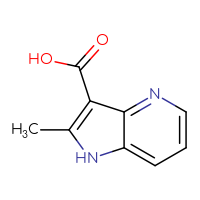 Chemical structure of 2-methyl-1H-pyrrolo[3,2-b]pyridine-3-carboxylic acid - CSSB00010349984