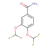 Chemical structure of 3,4-bis(difluoromethoxy)benzamide - CSSB15033524919