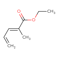 Chemical structure of ethyl (2E)-2-methylpenta-2,4-dienoate - CSSB00159323256