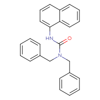 Chemical structure of 1,1-dibenzyl-3-(naphthalen-1-yl)urea - CSSB00041748434