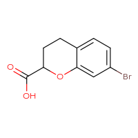 Chemical structure of 7-bromo-3,4-dihydro-2H-1-benzopyran-2-carboxylic acid - CSSB00010231354