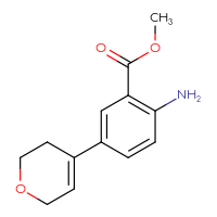 Chemical structure of methyl 2-amino-5-(3,6-dihydro-2H-pyran-4-yl)benzoate - CSSB06594945587