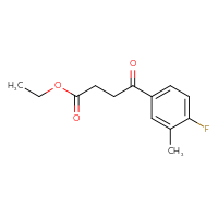 Chemical structure of ethyl 4-(4-fluoro-3-methylphenyl)-4-oxobutanoate - CSSB00005607235