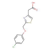 Chemical structure of 2-{2-[(4-chlorophenoxy)methyl]-1,3-thiazol-4-yl}acetic acid - CSSB00000734798