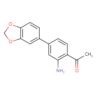 Chemical structure of 1-[2-amino-4-(2H-1,3-benzodioxol-5-yl)phenyl]ethan-1-one - CSSB06582306474