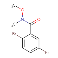 Chemical structure of 2,5-dibromo-N-methoxy-N-methylbenzamide - CSSB00013651366