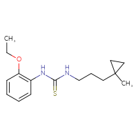 Chemical structure of 1-(2-ethoxyphenyl)-3-[3-(1-methylcyclopropyl)propyl]thiourea - CSSB21432452663