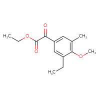 Chemical structure of ethyl 2-(3-ethyl-4-methoxy-5-methylphenyl)-2-oxoacetate - CSSB21103685401