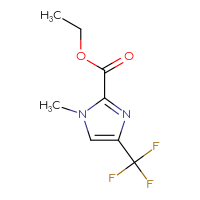 Chemical structure of ethyl 1-methyl-4-(trifluoromethyl)-1H-imidazole-2-carboxylate - CSSB00052754448