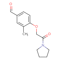 Chemical structure of 3-methyl-4-[2-oxo-2-(pyrrolidin-1-yl)ethoxy]benzaldehyde - CSSB00770632659