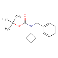 Chemical structure of tert-butyl N-benzyl-N-cyclobutylcarbamate - CSSB00153395653