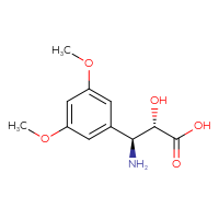 Chemical structure of (2S,3S)-3-amino-3-(3,5-dimethoxyphenyl)-2-hydroxypropanoic acid - CSSB00020631841
