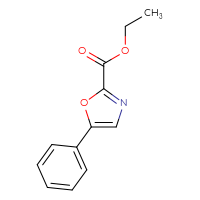 Chemical structure of ethyl 5-phenyl-1,3-oxazole-2-carboxylate - CSSB00010253332