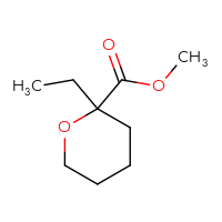 Chemical structure of methyl 2-ethyloxane-2-carboxylate - CSSB00056453881