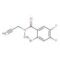 Chemical structure of 2-bromo-4,5-difluoro-N-methyl-N-(prop-2-yn-1-yl)benzamide - CSSB01994920257