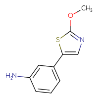 Chemical structure of 3-(2-methoxy-1,3-thiazol-5-yl)aniline - CSSB00015101133