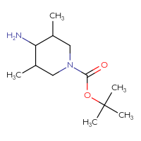 Chemical structure of tert-butyl 4-amino-3,5-dimethylpiperidine-1-carboxylate - CSSB00019186574