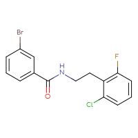 Chemical structure of 3-bromo-N-[2-(2-chloro-6-fluorophenyl)ethyl]benzamide - CSSB02043509215