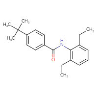 Chemical structure of 4-tert-butyl-N-(2,6-diethylphenyl)benzamide - CSSB00046175520