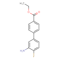 Chemical structure of ethyl 3'-amino-4'-fluoro-[1,1'-biphenyl]-4-carboxylate - CSSB06379132000