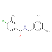 Chemical structure of 4-chloro-N-[(3,5-dimethylphenyl)methyl]-3-methylbenzamide - CSSB02033914185