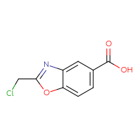 Chemical structure of 2-(chloromethyl)-1,3-benzoxazole-5-carboxylic acid - CSSB00010933952