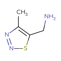 Chemical structure of 1-(4-methyl-1,2,3-thiadiazol-5-yl)methanamine - CSSB00000732738