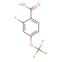 Chemical structure of 2-fluoro-4-(trifluoromethoxy)benzoic acid - CSSB00012344114