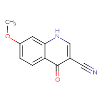 Chemical structure of 7-methoxy-4-oxo-1,4-dihydroquinoline-3-carbonitrile - CSSB00010171575