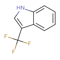 Chemical structure of 3-(trifluoromethyl)-1H-indole - CSSB00000091011