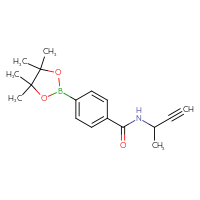 Chemical structure of N-(but-3-yn-2-yl)-4-(4,4,5,5-tetramethyl-1,3,2-dioxaborolan-2-yl)benzamide - CSSB02519414044