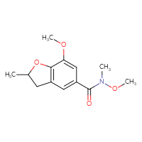 Chemical structure of N,7-dimethoxy-N,2-dimethyl-2,3-dihydro-1-benzofuran-5-carboxamide - CSSB02001869248