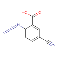 Chemical structure of 2-azido-5-cyanobenzoic acid - CSSB06763542256