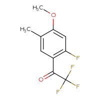 Chemical structure of 2,2,2-trifluoro-1-(2-fluoro-4-methoxy-5-methylphenyl)ethan-1-one - CSSB09876819910