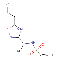 Chemical structure of N-[1-(5-propyl-1,2,4-oxadiazol-3-yl)ethyl]ethene-1-sulfonamide - CSSB14902456111