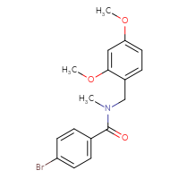 Chemical structure of 4-bromo-N-[(2,4-dimethoxyphenyl)methyl]-N-methylbenzamide - CSSB00026261700