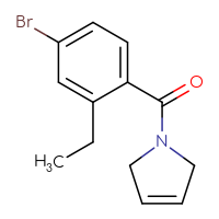 Chemical structure of 1-(4-bromo-2-ethylbenzoyl)-2,5-dihydro-1H-pyrrole - CSSB06678372512