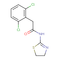 Chemical structure of 2-(2,6-dichlorophenyl)-N-(4,5-dihydro-1,3-thiazol-2-yl)acetamide - CSSB00026371714