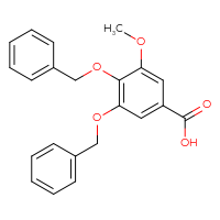 Chemical structure of 3,4-bis(benzyloxy)-5-methoxybenzoic acid - CSSB00010997919