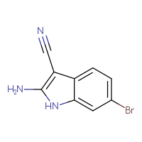 Chemical structure of 2-amino-6-bromo-1H-indole-3-carbonitrile - CSSB00010760622