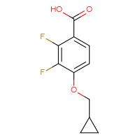 Chemical structure of 4-(cyclopropylmethoxy)-2,3-difluorobenzoic acid - CSSB14982689859