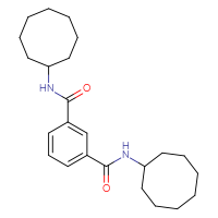 Chemical structure of N1,N3-dicyclooctylbenzene-1,3-dicarboxamide - CSSB00121676119