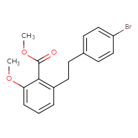 Chemical structure of methyl 2-[2-(4-bromophenyl)ethyl]-6-methoxybenzoate - CSSB00032003687