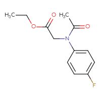 Chemical structure of ethyl 2-[N-(4-fluorophenyl)acetamido]acetate - CSSB00027725200