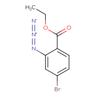 Chemical structure of ethyl 2-azido-4-bromobenzoate - CSSB14962694140